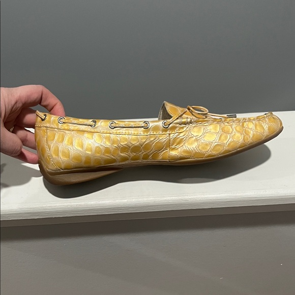 Yellow Crocodile-Patterned Leather Loafers Sperry Women's Size 9M size 9 M EUC - Picture 7 of 11